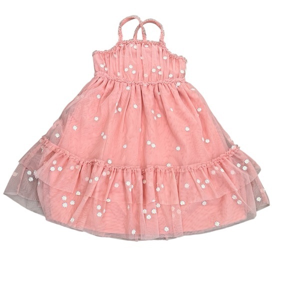 Cat & Jack Other - Cat & Jack Coral Dress with Floral Accent